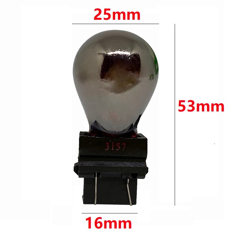 Luces Intermitentes externas para coche, bombilla halógena de , color rojo ámbar, T25, 3156, 3157, P27W, 12V, 27W, 2 uds.