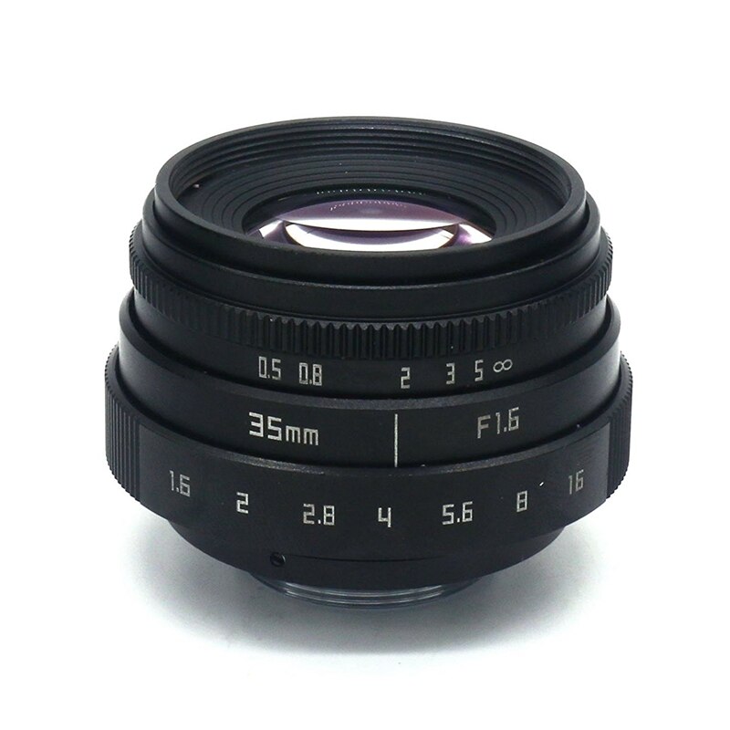 Mini 35Mm F1.6 APS-C Televisie Tv Lens/Cctv Lens Voor 16Mm C Mount Camera