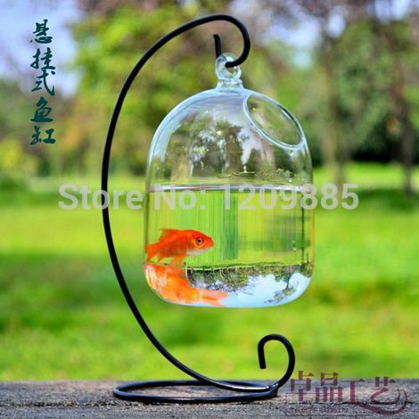 O.RoseLif Glass Mini Hydroponic Acuario Flower Vase & Fish Tank Aquariums Hanging Aquarium Wedding Decoration Home Decor