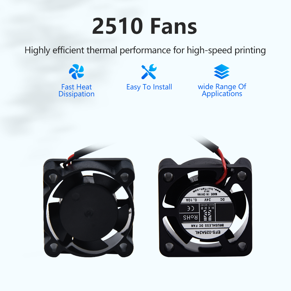 Creativity Brushless DC 24V Fan 2510 Axial Fan with Double Ball Bearing For CR-10SE/ Ender3 V3 SE/ Ender3 V3 KE 3D Pritner Parts