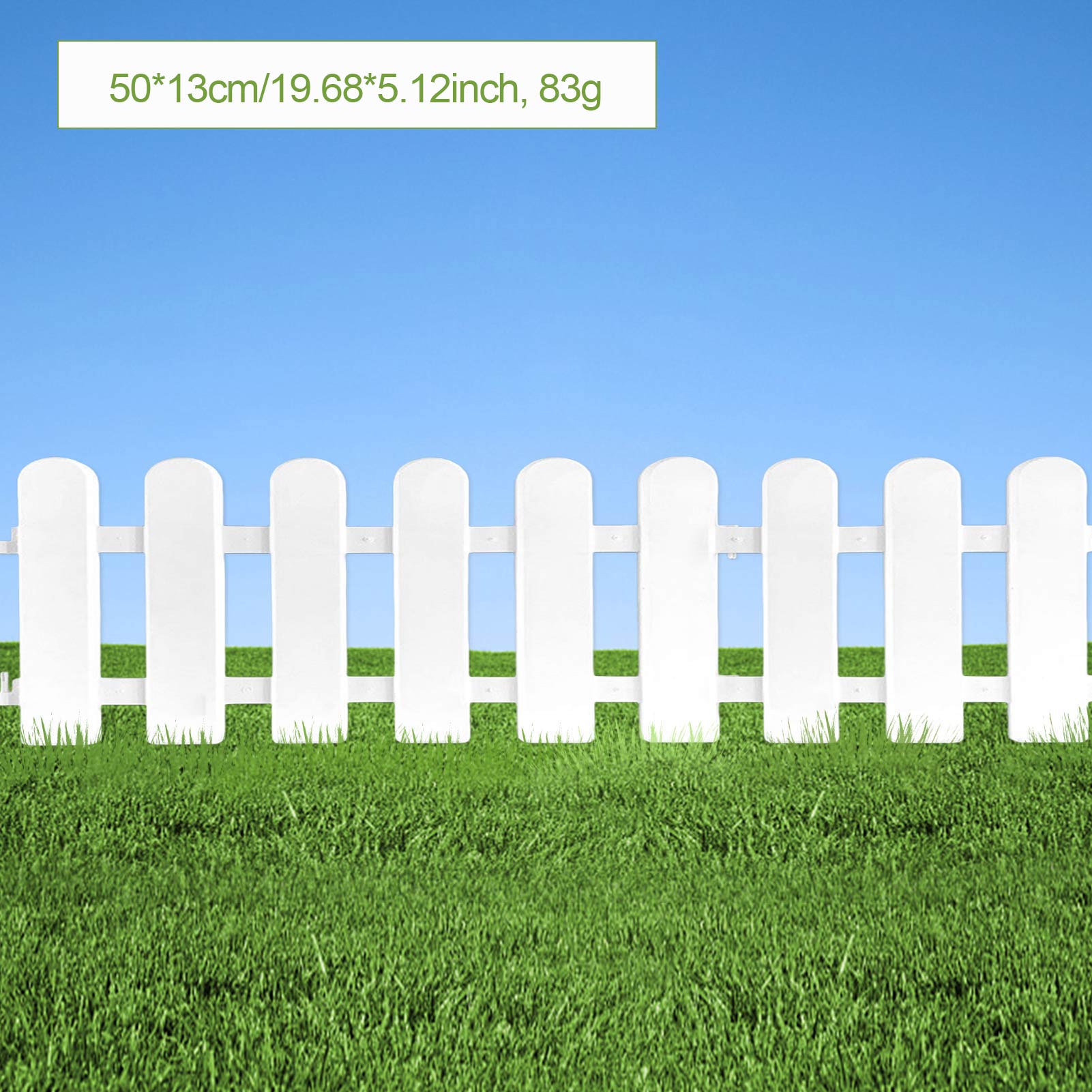 White Protective Fence PVC Garden Fence DIY Detachable Spliced Picket Modern Terrace Yard Decoration Weatherproof Outdoor Fence