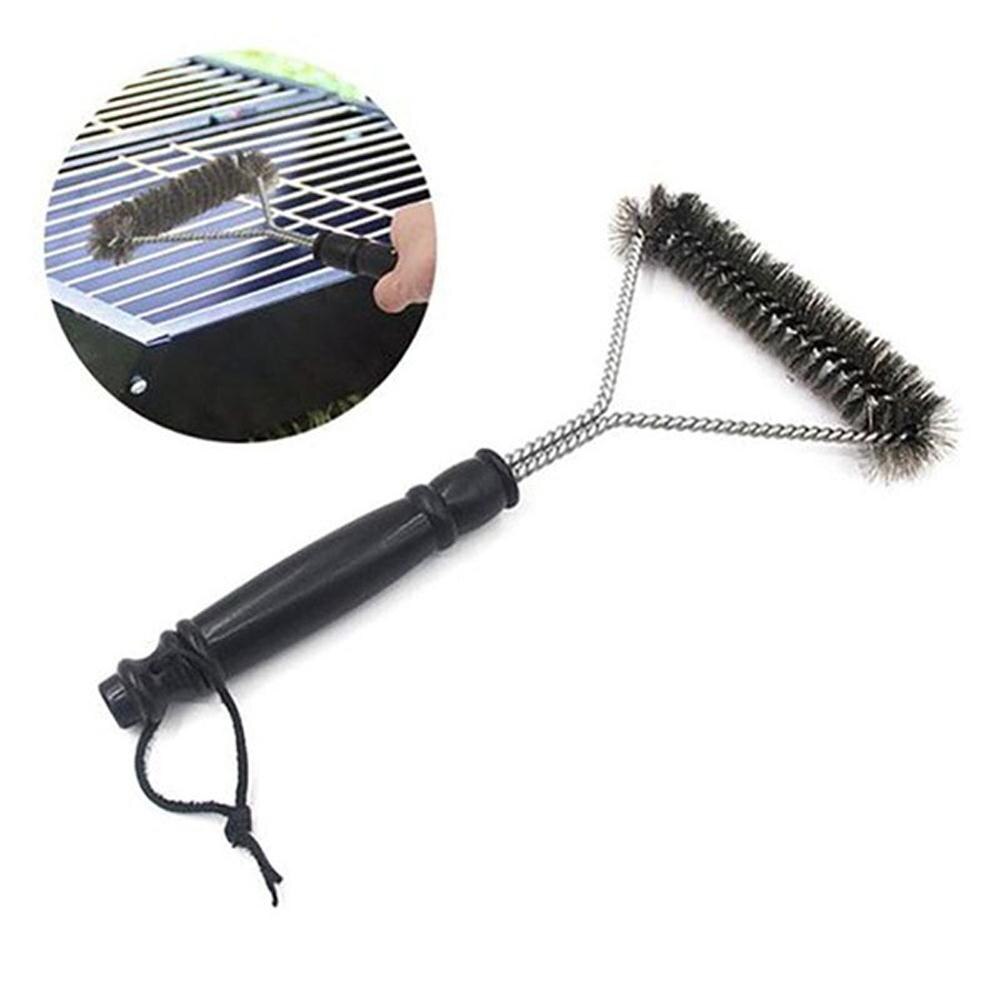 Economic BBQ Brush Clean 201 Stainless Steel Wire Convenient Tableware Barbecue Cleaning Brush Oven Home Black