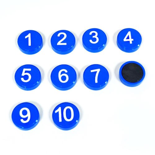 XRHYY 1-10 Arabic Number Round Fridge Magnets Refrigerator Whiteboard Map Calendar Lockers File Cabinets For School Home Office: Blue