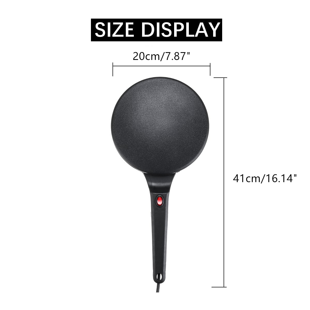 Non Stick Electric Crepe Maker 110V Baking Pancake Pan Frying Griddle Cooking Tools Kitchen Accessories Appliance Machine 20cm