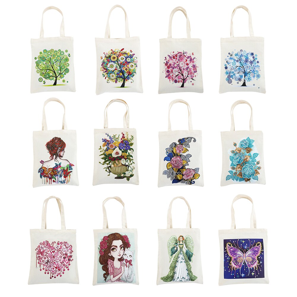 DIY Diamond Painting Handbag Mosaic Drill Reusable Eco-friendly Shoulder Shopping Storage Bags Grocery Tote Home Organizer