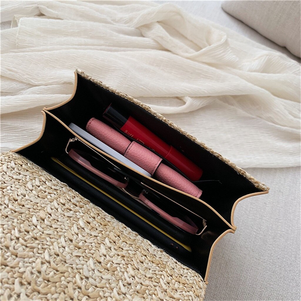 Sac Bali tissé à la main Bolsa Feminina sac carré boucle rotin paille sacs cartable vent bohême plage Bolsa sac en osier bolso paja