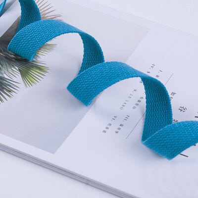 2 Meter 25 Mm Canvas Lint Riem Zak Katoen Singels Polyester/Katoen Singels Knapzak Strapping Naaien Zak Riem accessoires: Blue