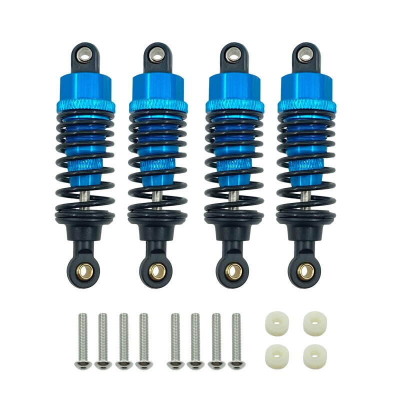 4Pcs Aluminium Legierung Stoßdämpfer Dämpfer Set für Tamiya TT-01 TT01 TT-02 TT02 1/10 RC Auto Upgrade Teile: blue