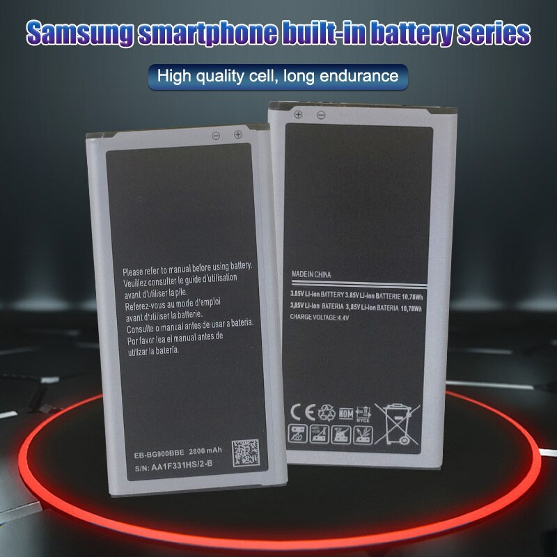 Batterie de téléphone pour Samsung Galaxy S5, 2800mah, S 5 EB-BG900BBC EB-BG900BBE SM-G900 G900 G900F G900S G900F, 1 pièce