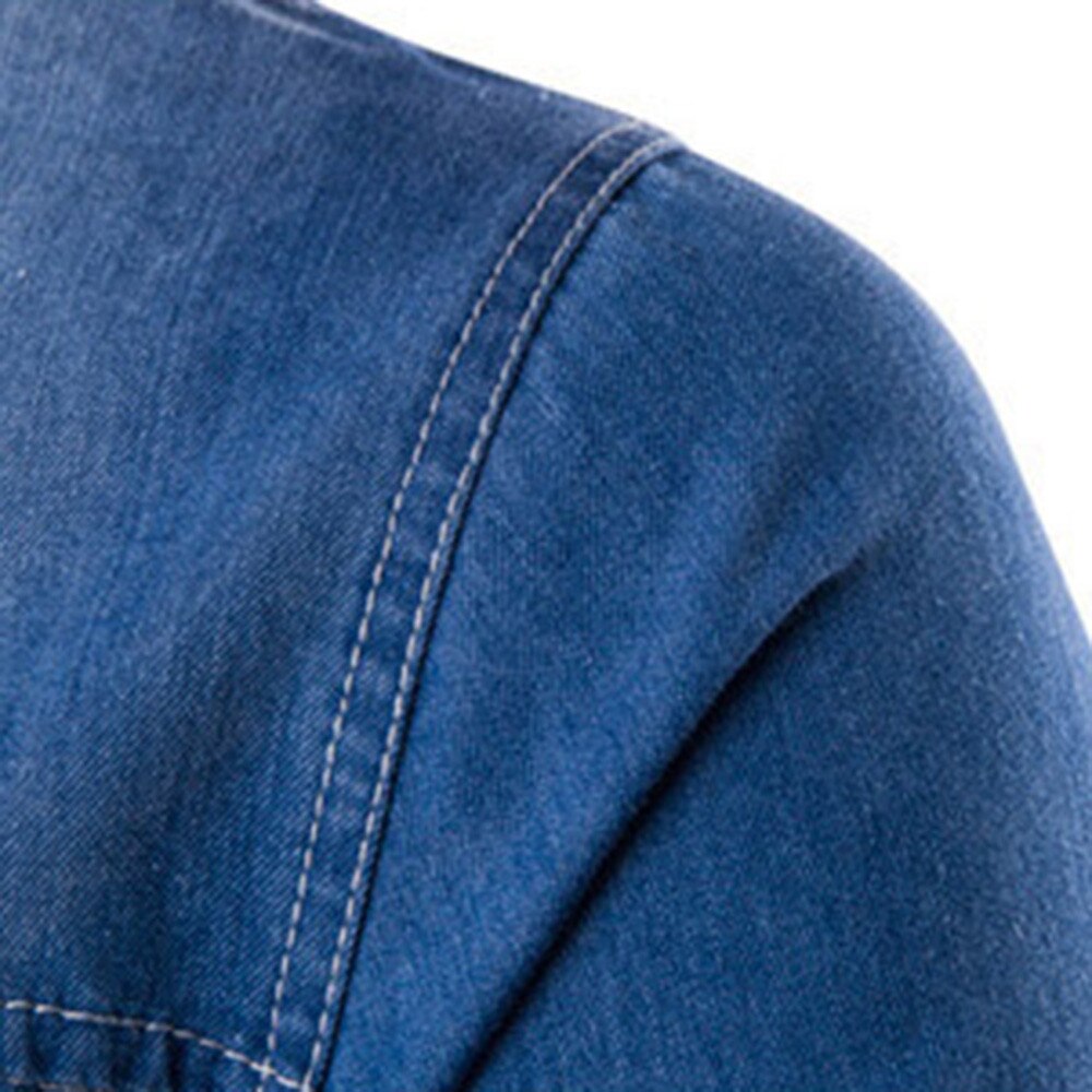 Männer Shirts Frühling männer Casual Slim Fit Stilvolle Waschen Denim Lange Ärmeln Jeans Shirts Business Hemd Chemise Homme