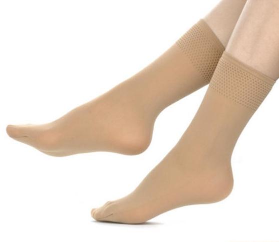 5 par/parti kvinder & #39 ;s fløjlsspundet silkegarn fortykkelse slidbestandigt fugttransporterende skridsikre korte sokker 80d tykke strømper: Mørk hud