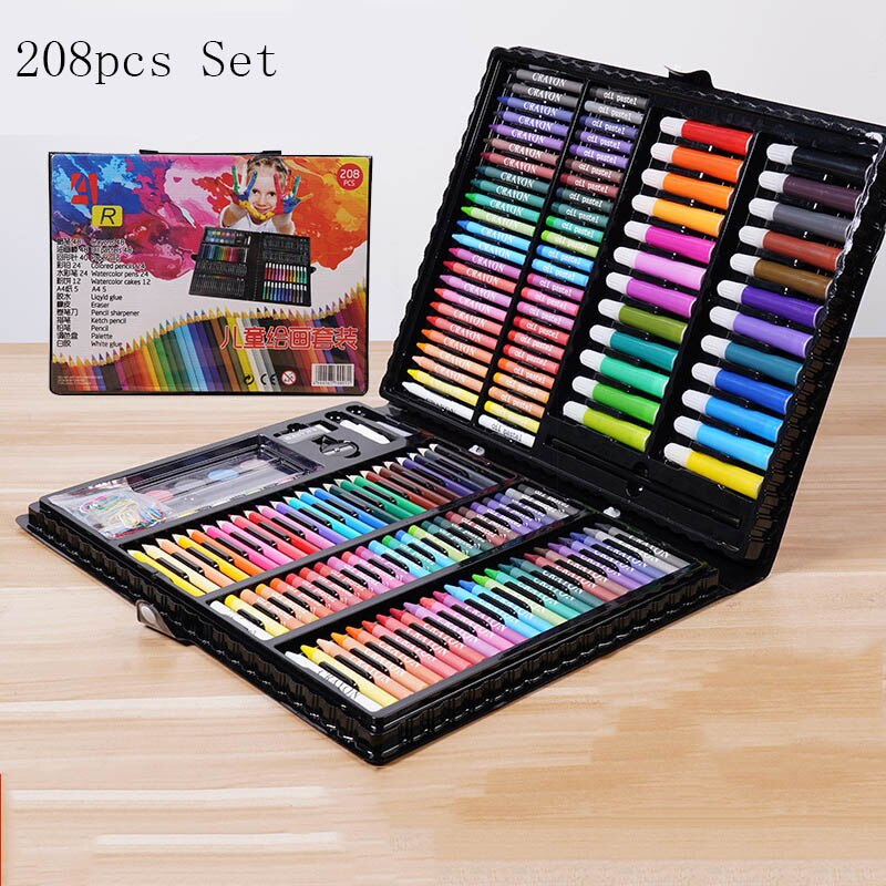 Crayon Painting Set Drawing Pencils Set With Box Watercolor Painting Children's Art Washable Drawing Art Supplies: 4
