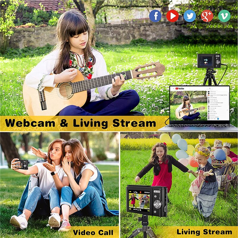 36MP Camera SLR Portable Anti-shake Vlogging TFT Camera Digital Photography Camera 16X Digital Zoom Vlog Camera Set For Youtuber