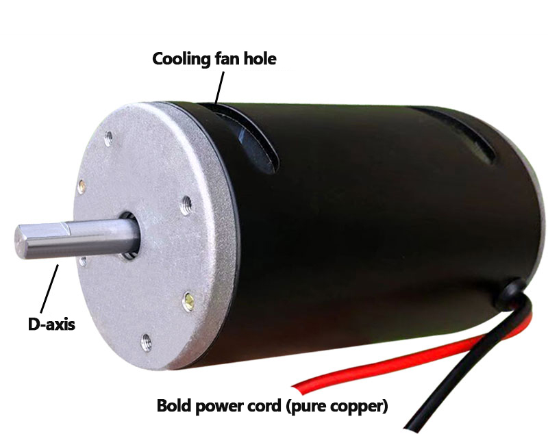 Silnik prądu stałego o dużej mocy, 12v 300w 3600 obr./min , /24v 500w 7000 obr./min, z podwójnym łożyskiem i magnesami trwałymi, obracający się w prawo i w lewo