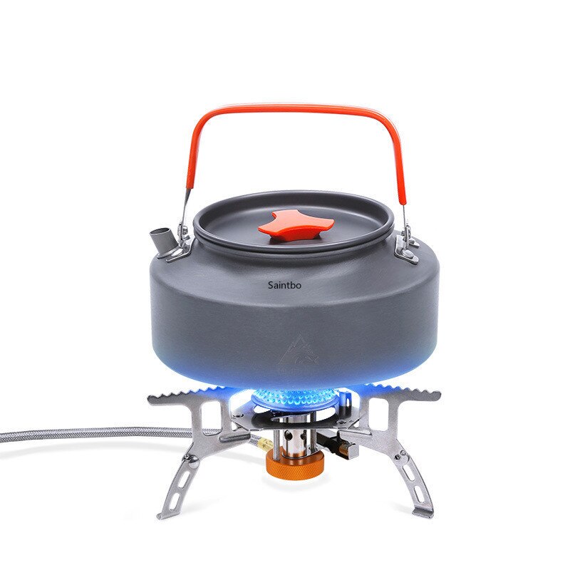 1.1L e 1.6L in lega di alluminio bollitore da esterno campo teiera campeggio esterno teiera caffettiera portatile fornello con manico
