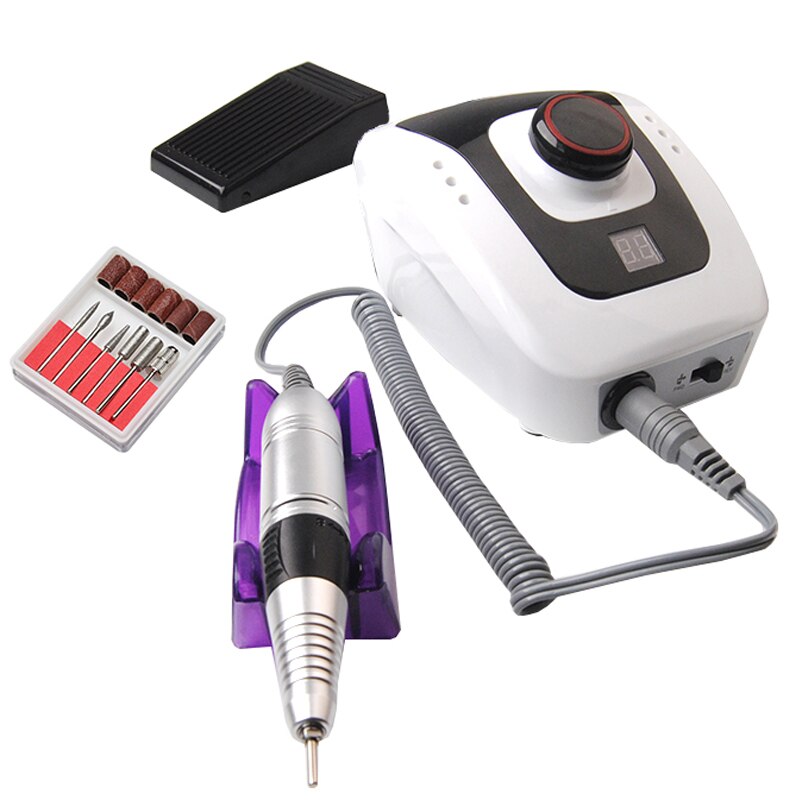 Perceuse à ongles électrique professionnelle, appareil de manucure et pédicure pour Salon de beauté, 35000RPM