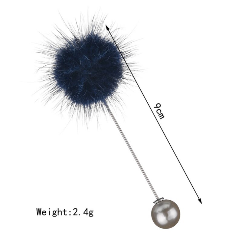 Leuke Charm Gesimuleerde Pearl Broche Pins Voor Vrouwen Koreaanse Bont pompom Bal Piercing Revers Broches Kraag Sieraden 26
