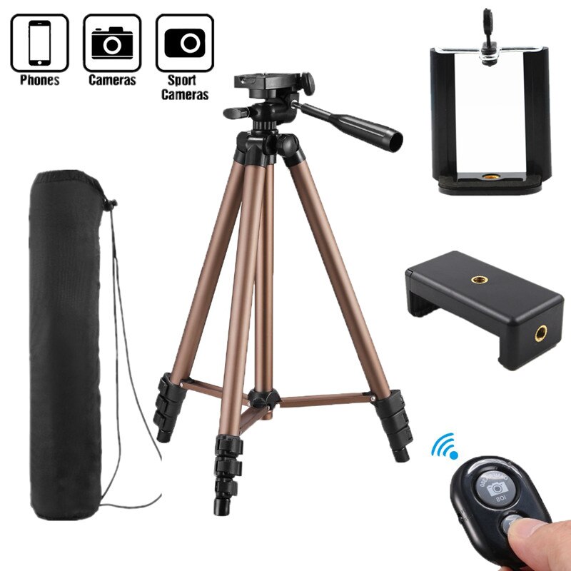 WT3130 Tripod For Phone Camera With Bluetooth Remote Control Holder Stand Tripod For Phone Camera Smartphone Tripods Cam Dslr: tripod with remote