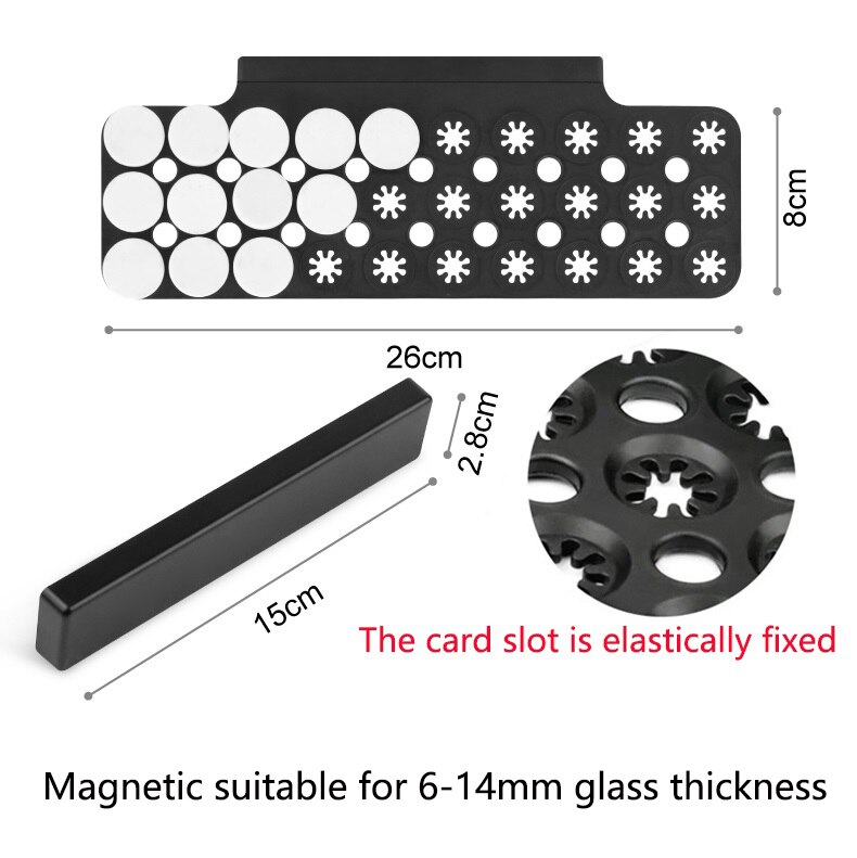 DW Aquarium REEFING ART Super Clear Acrylic Magnetic Coral Frag Plugs Rack Holder Fish Tank For 6 - 20MM Glass Thickness: DW 6-14mm