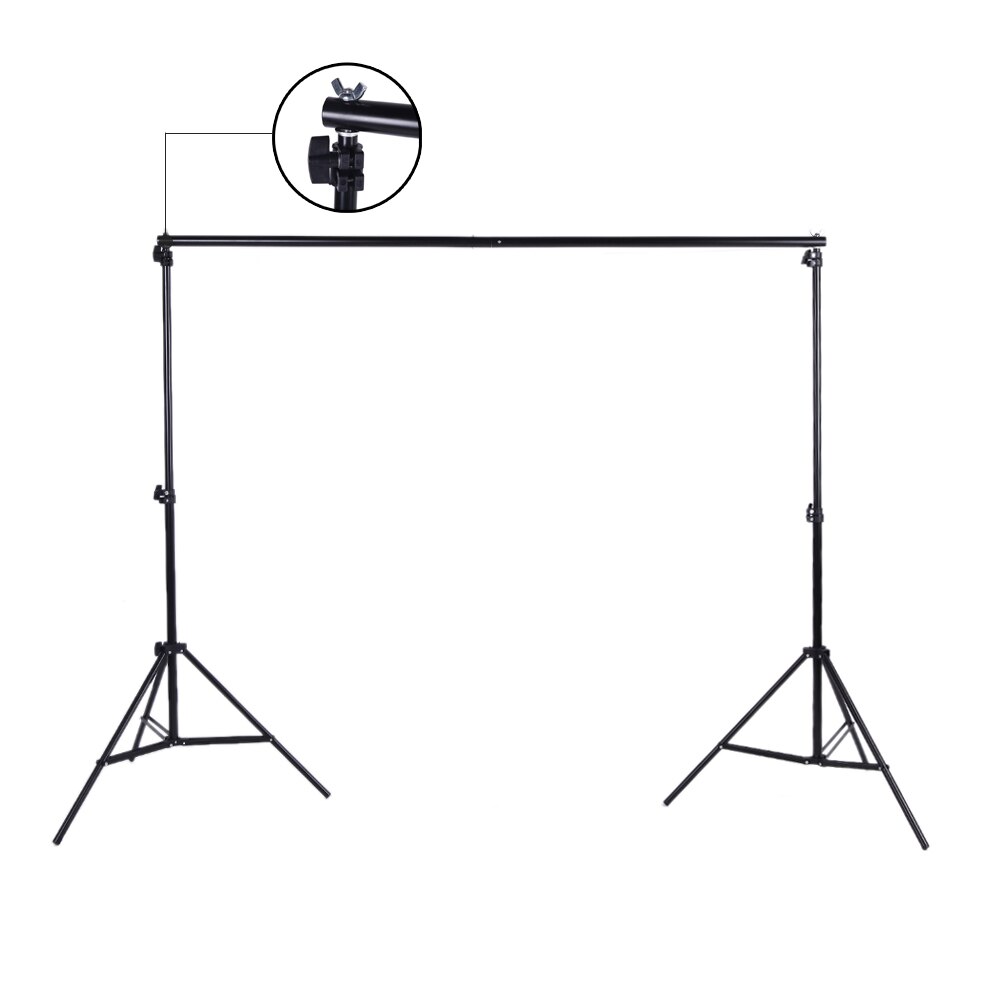 Andoer Fotostudio Achtergrond Ondersteuning Achtergrond Lat Kit Met Twee Klemmen Voor Studio 200*300Cm