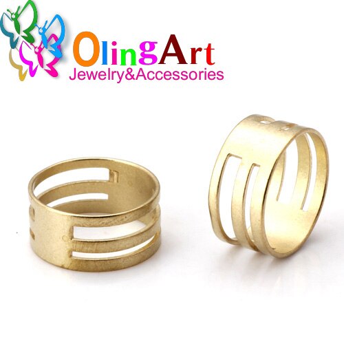 OlingArt KC anello di salto in oro 6mm/9mm/10mm/12mm anello di collegamento formato misto gioielli fai da te fare connettore diametro filo 1.0MM: JZH 2PCS