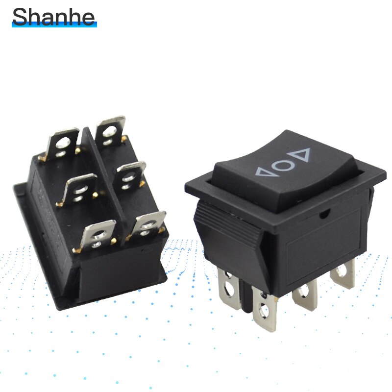 Super Brass 6 Pins ! momentary rocker switch double sides spring return to middle after released