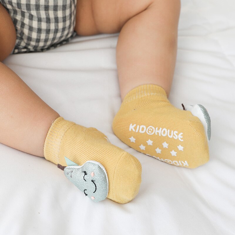 Baby Girls Boys Cartoon Ankle Socks Cotton Newborn Anti- Slip Floor Sock fruit Brand Summer