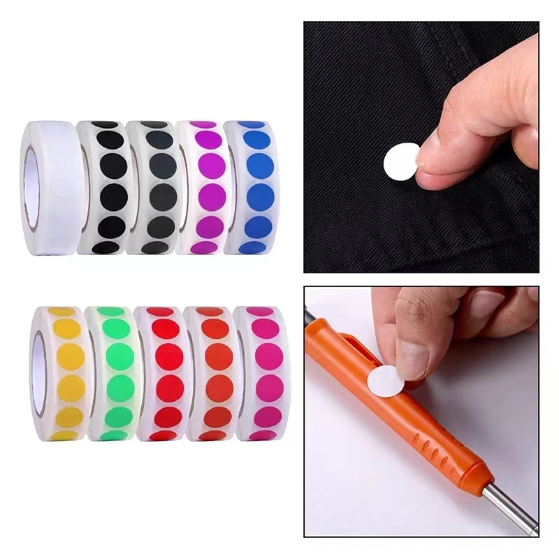 Round Blank Handmade Sticker Roll Dot Stickers Scrapbooking Self-adhesive Color Labels for Marking Classification