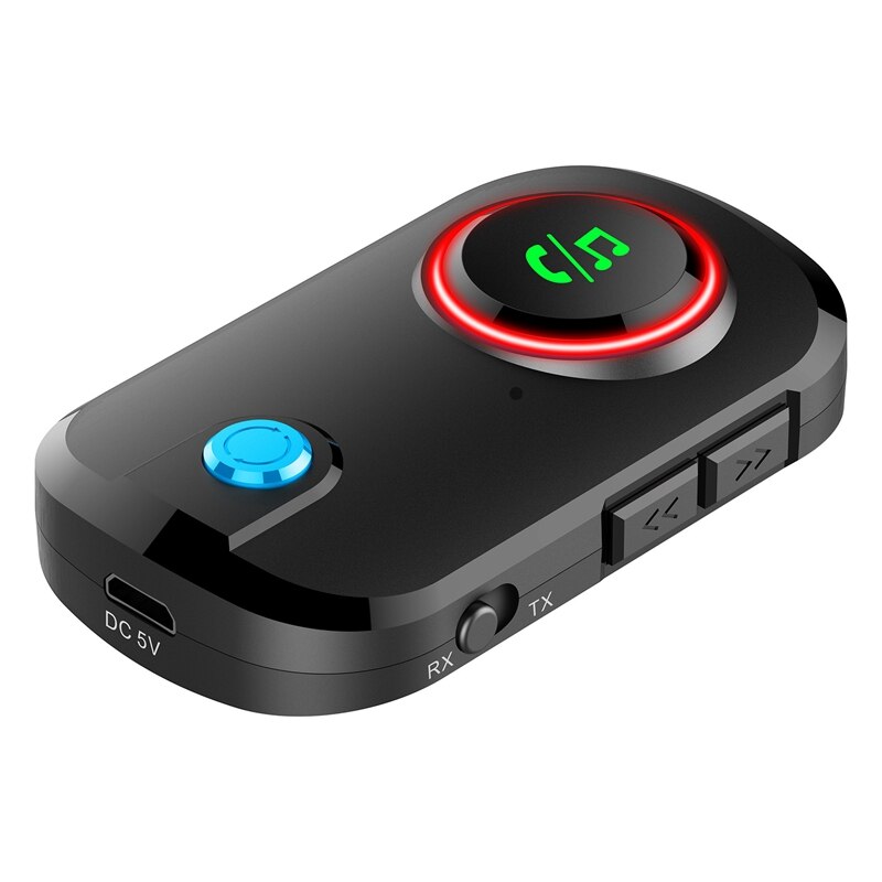 Bluetooth 5.0 o sender mottaker 3.5mm aux jack usb musikk trådløs adapter for bil pc tv hodetelefoner