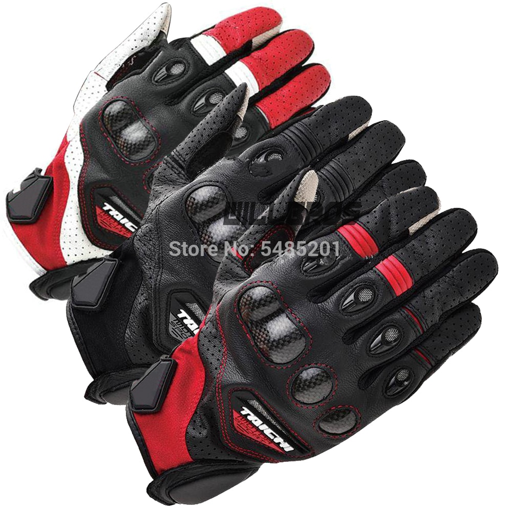 3 kleuren eerste 417 leren mesh zomerhandschoenen met koolstofvezel beschermingsscherm touch motorcross handschoenen