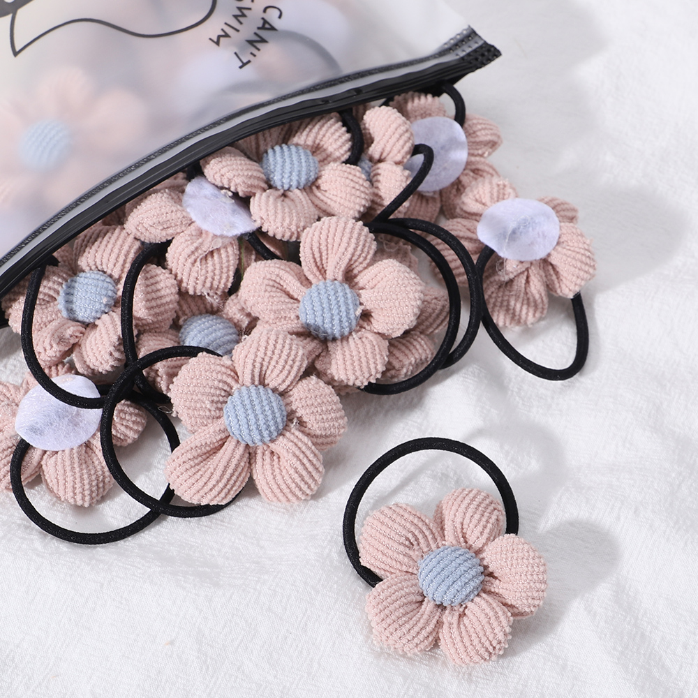 Gomas elásticas para el pelo para niña y niña, accesorios para el cabello hechos a mano, 2/4/6 piezas: S / Lavanda