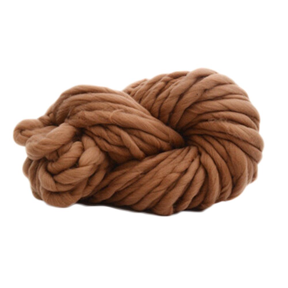 250G Diy Chunky Wollen Garen Ijsland Omvangrijk Breiwol Handgemaakte Comfortabele: dark camel