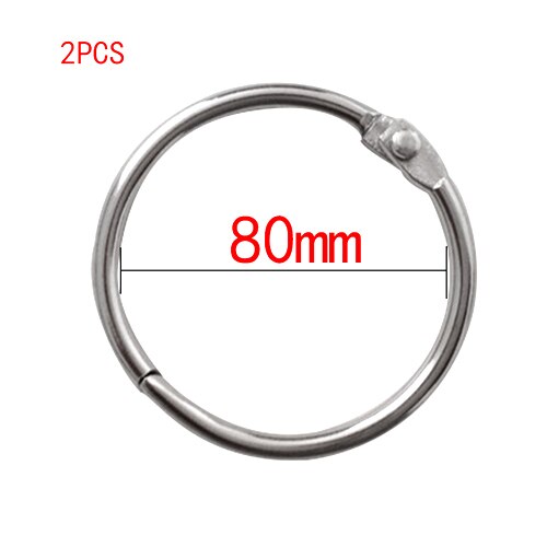 Metal 2/3/5/10Pcs Metal Ring Binder 15 - 80mm DIY Albums Loose-leaf Book Hoops Opening Office Binding Supplie Photo Album: 80mm