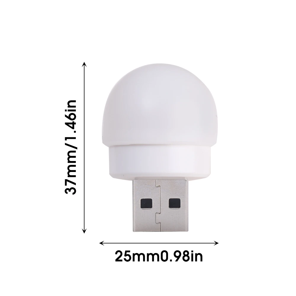 1-8Pcs USB Stecker Lampe Kleine Mini Buch Lampen LED Nachtlicht Computer Mobile Power Lade LED augenschutz Runde Lesen Licht