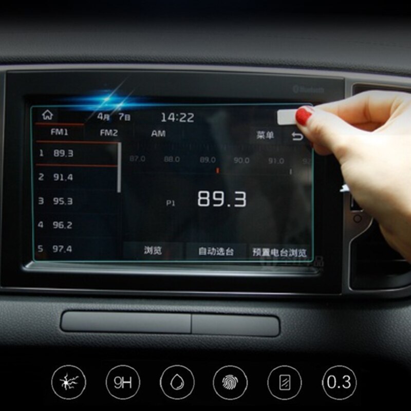 Szkło hartowane Vehemo 8 cali 175mm x 105mm samochodowe folie ochronne DVD GPS ekran ochraniacz premia jasne 0.3mm HD akcesoria