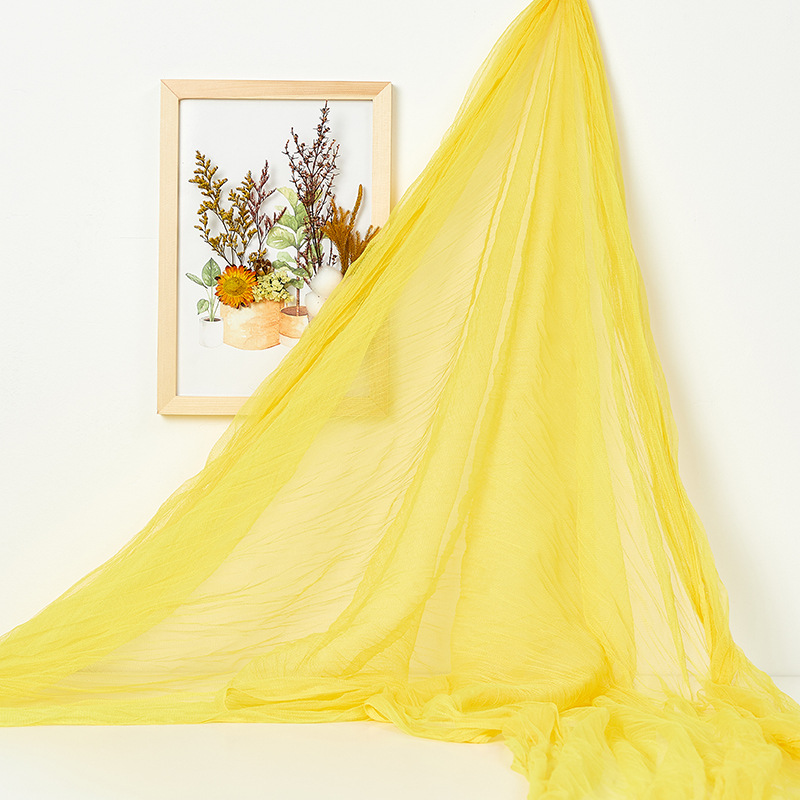 Pastel fest baggrund bryllup baggrund fotografering macaron farve tyl dekoration 1.2m*3m: Gul