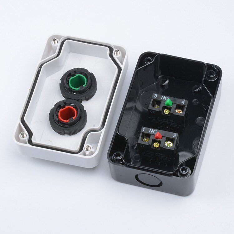 two keys press button stop start electric exit release push button station for automatic barrier gate door opener motor