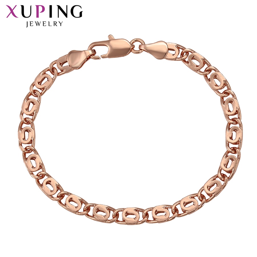 Xuping Europäischen Stil Rose Gold Farbe Überzogen Armbänder für Frauen und Männer Umwelt Kupfer Schmuck 76289