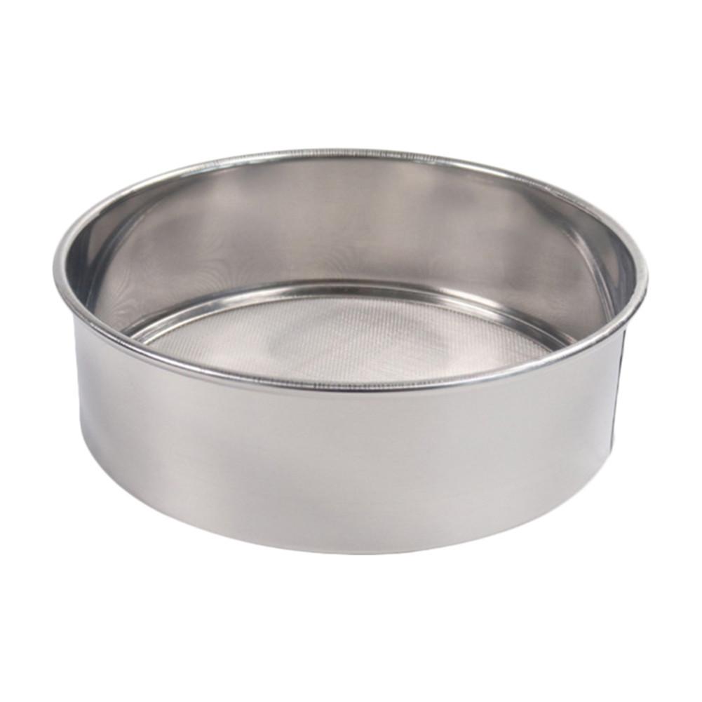 1pcs Kitchen Fine Mesh Flour Sifter Round Stainless Steel Flour Sieve Strainer Sifters Best for Kitchen Baking Tea: 60 Mesh
