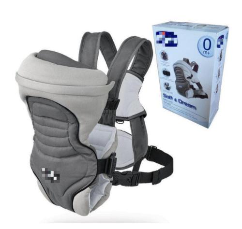 Babydelight-Bolsa de canguro para bebé, mochila portabebés, canguro, Canguru, frontal y trasero, invierno, 360: 1608 Grey With Box