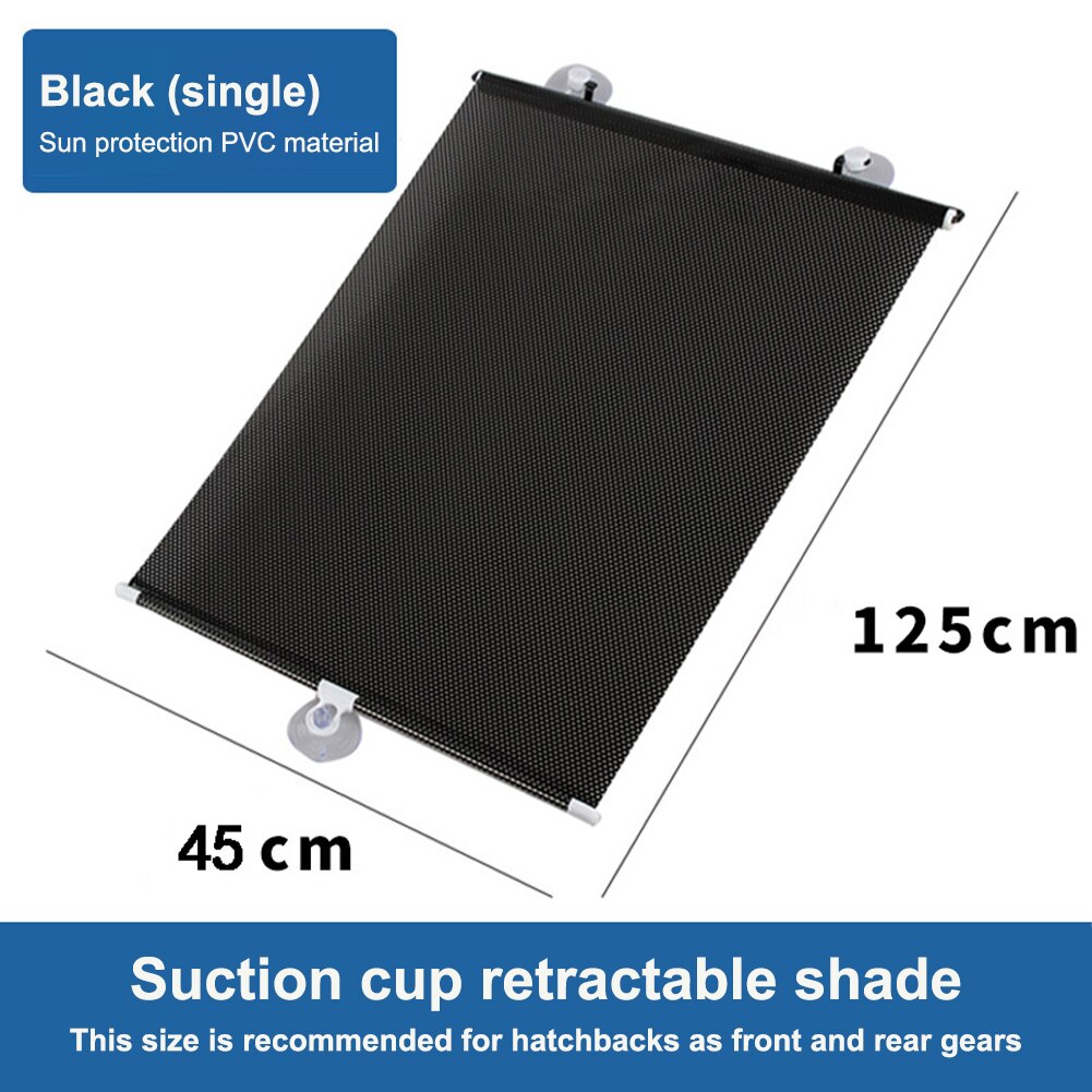 Rideau pare-soleil rétractable pare-soleil réglable bloc de protection contre la chaleur et 99% rayons UV pare-soleil avec ventouse