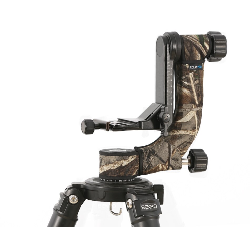 Rolanpro stativ hoved camouflage ærme / etui til gitzo benro  gh2 wimberley wh -200 kardan hovedfrakke telefoto fuglefotografering: Græs camouflage