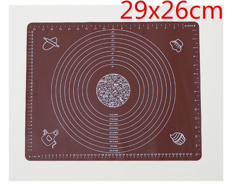 Non-stick Siliconen Verdikking Mat Rolling Deeg Liner Pad Gebak Cake Bakvormen Pizza Cake Board Keuken Bakken Accessoires: Coffee M