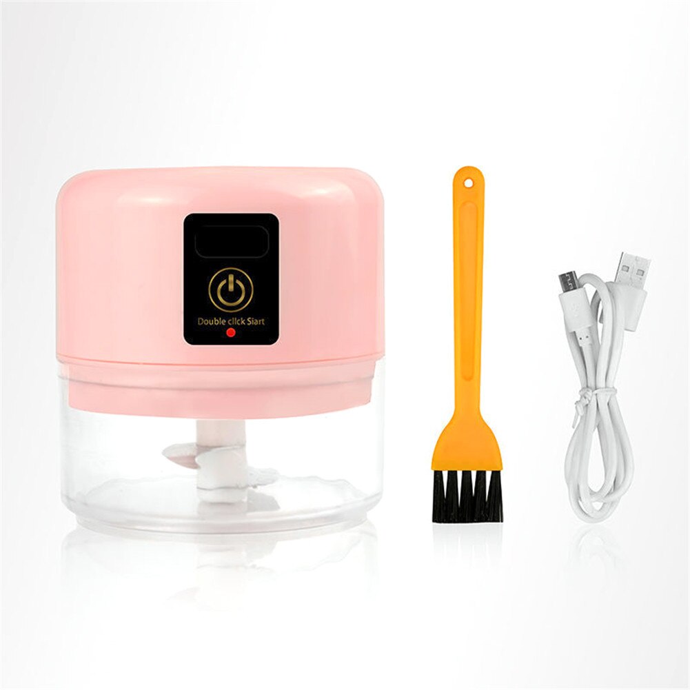 Mini Electric Food Chopper Food Cutter For Fruit Vegetables Kitchen Tool USB Meat Crusher Meat Grinder Chopper Garlic Cutter: B Pink