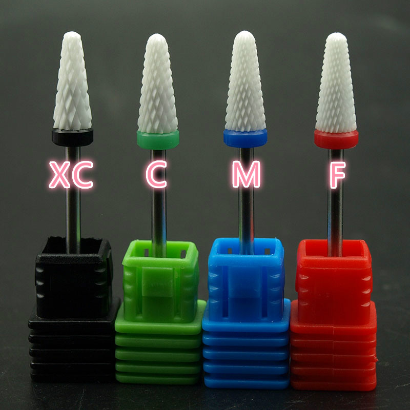 EasyNail Ceramic Nail Drill Bit Rotate Burr Milling Nail Cutter Bits For Manicure Pedicure Tool Electric Nail Drill Accessories