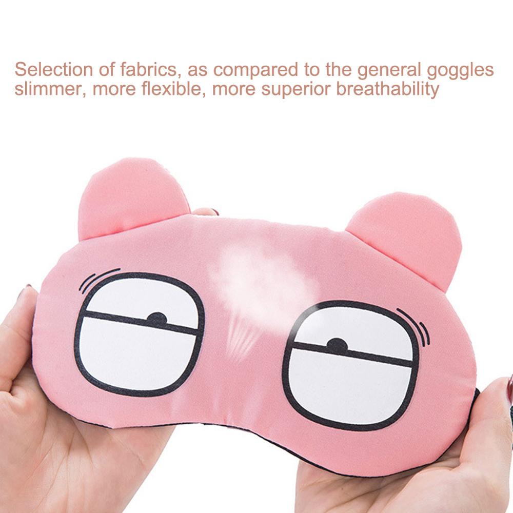 1pc Cute Cartoon Expression Eye Mask Soft Funny Sleeping Mask Cover Travel Relax Eye Band Eyepatch Aid Kids Protective Blindfold