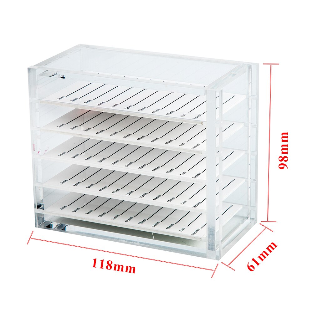 GLAMLASH false eyelash extension display stand acrylic 5 Layers Pallet Lash display Holder eyelashes Storage Box container