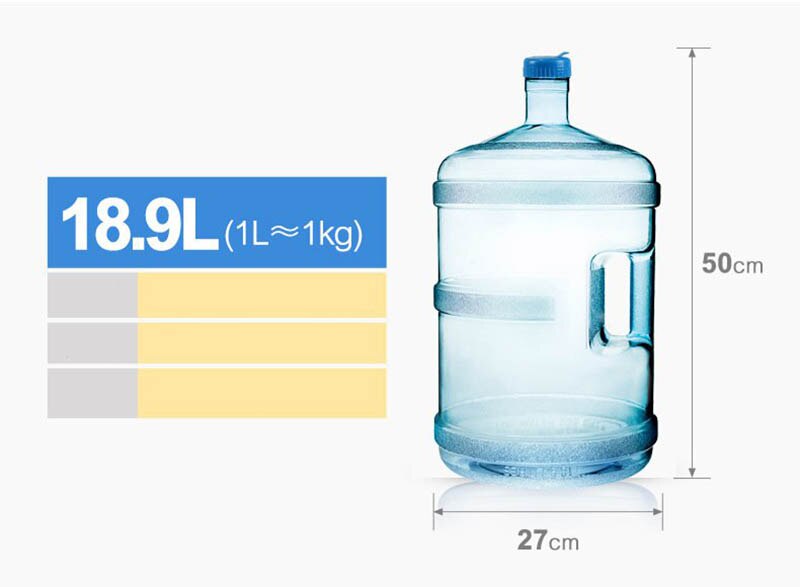 3.78l 19 liter pc vattenflaska matkvalitet plastkontor hushållsvatten dricksmaskin stor volym vattenhink