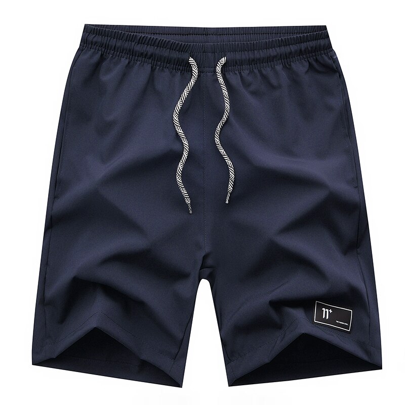 Kompresjonsshorts for herre 4xl shorts for menn sommershorts homme polyester lappeteppe korte bukser høy midje shorts elastisk midje: Blå / M