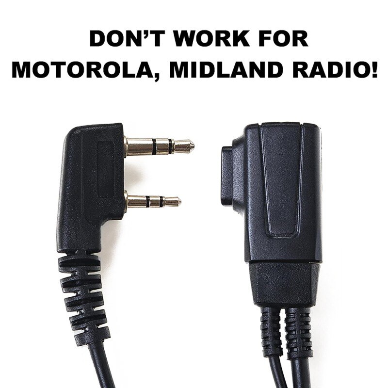 Radio Earpiece 2-Pin Covert Acoustic Tube Earpiece With A Mic PTT Walkie Talkie Headset For Baofeng Puxing Wouxun